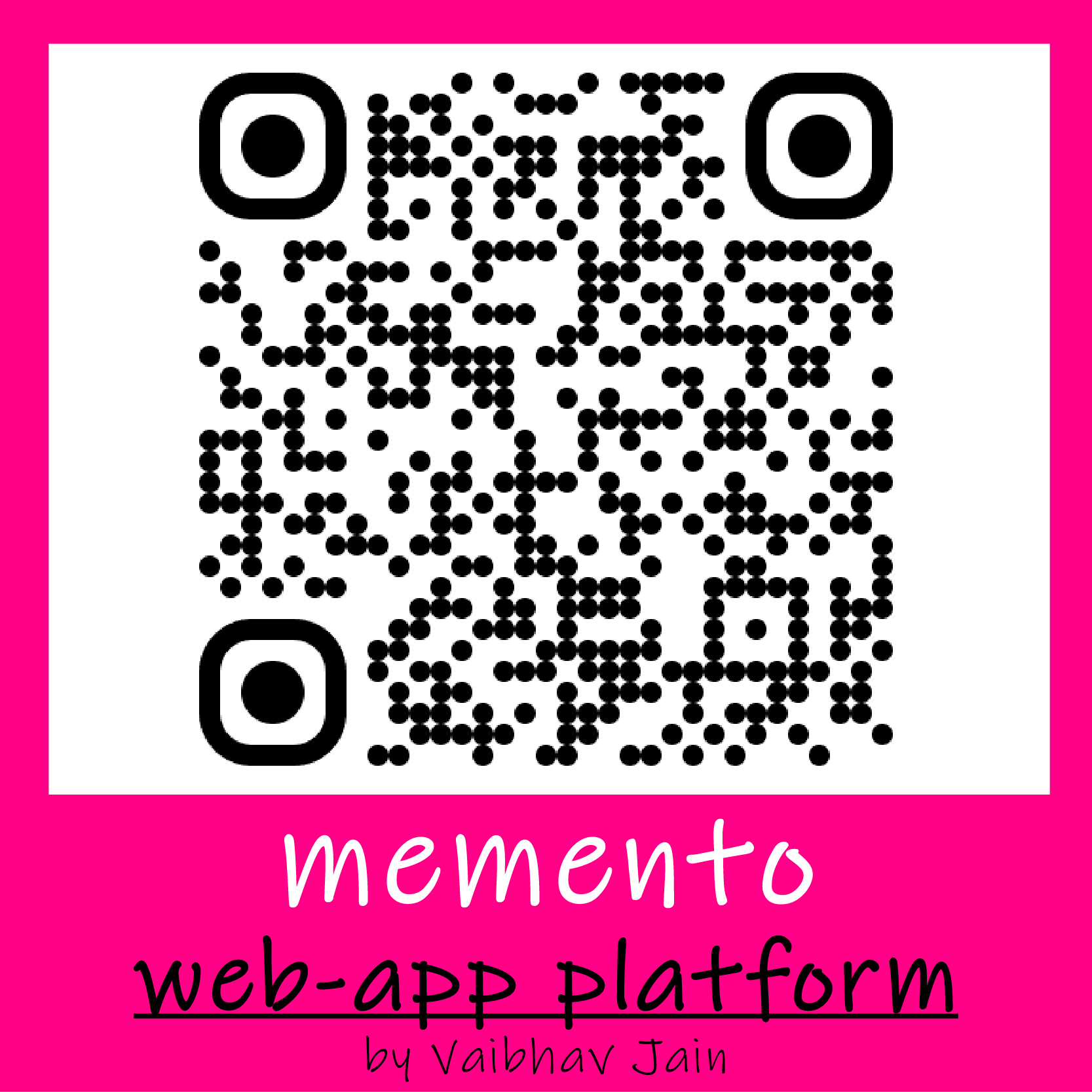 MEMENTO Platform QR